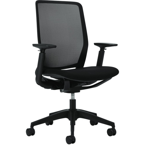 Chaise &agrave; dossier haut avec basculement synchronis&eacute; robuste Kody, Mailles, Noir, Capacit&eacute; 300 lb Planification Entrepots Molloy