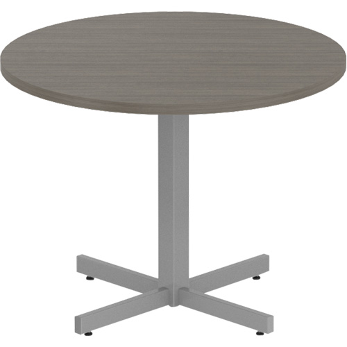 Table ronde &agrave; hauteur r&eacute;glable Newland, 36" lo x 36" la x 29" h, Dessus de 1", Stratifi&eacute;, Brun Planification Entrepots Molloy