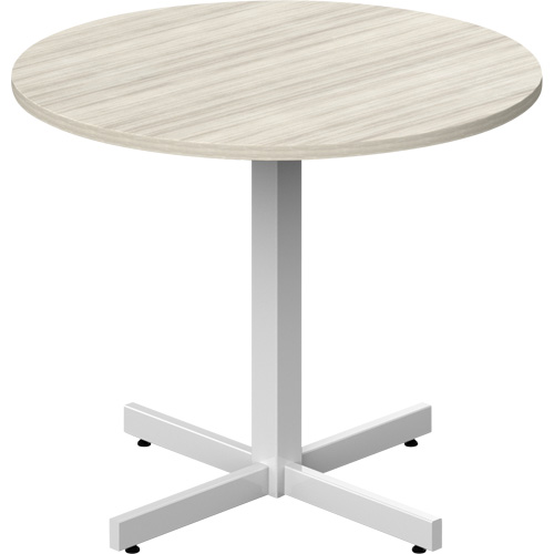 Table ronde &agrave; hauteur r&eacute;glable Newland, 36" lo x 36" la x 29" h, Dessus de 1", Stratifi&eacute;, Havane Planification Entrepots Molloy