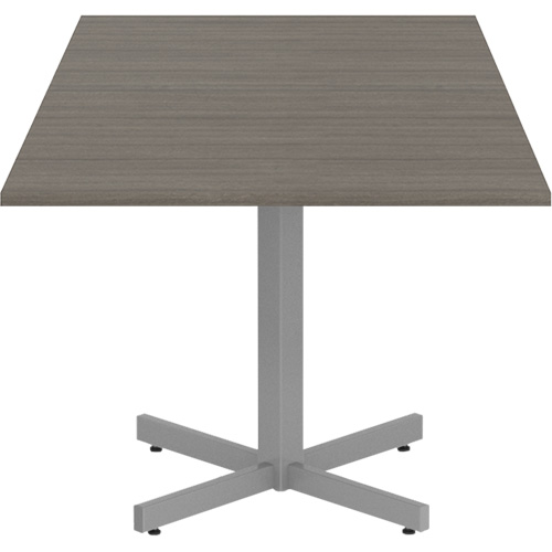 Newland Height-Adjustable Square Table, 36" L x 36" W x 29" H, 1" Top, Laminate, Brown Planification Entrepots Molloy