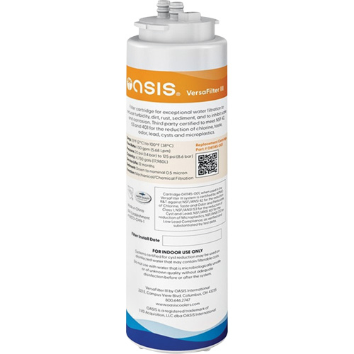 Cartouche de rechange, Utilize avec Filtre Versafilter III Planification Entrepots Molloy