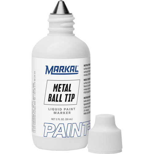 Marqueur Paint-Riter avec pointe en bille m&eacute;tallique, Liquide, Blanc Planification Entrepots Molloy