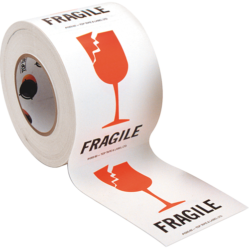 "Fragile" Special Handling Labels, 6" L x 4" W, Red on White Planification Entrepots Molloy