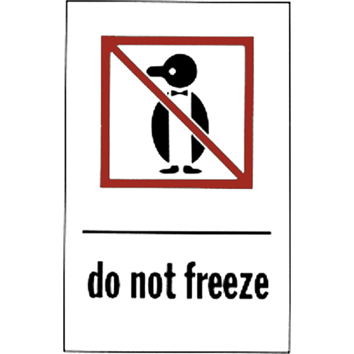 &eacute;tiquettes pour traitement sp&eacute;cial Do Not Freeze, 6" lo x 4" la, Rouge/blanc Planification Entrepots Molloy