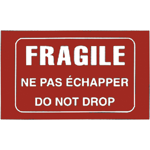 &eacute;tiquettes pour traitement sp&eacute;cial bilingues Fragile, 5" lo x 3" la, Blanc/rouge Planification Entrepots Molloy