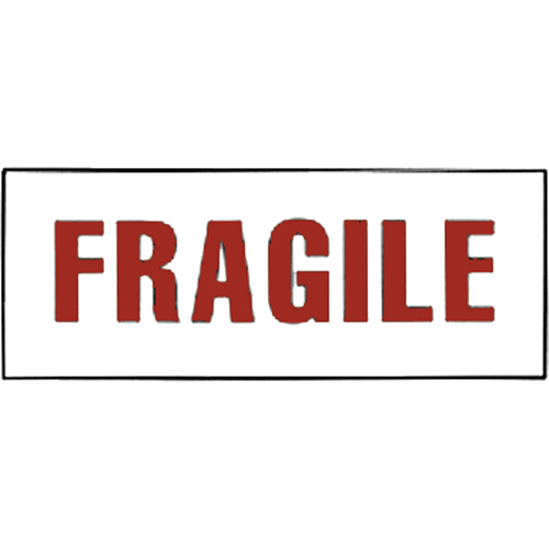 &eacute;tiquettes pour traitement sp&eacute;cial Fragile, 6" lo x 2" la, Rouge/blanc Planification Entrepots Molloy