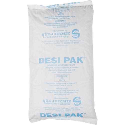 Desiccants, Clay, Tyvek Bag Planification Entrepots Molloy
