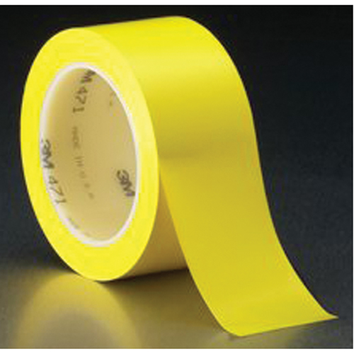 471 Vinyl Tape, 50.8 mm (2") W x 32.9 m (108') L, 5.3 mils, Yellow Planification Entrepots Molloy