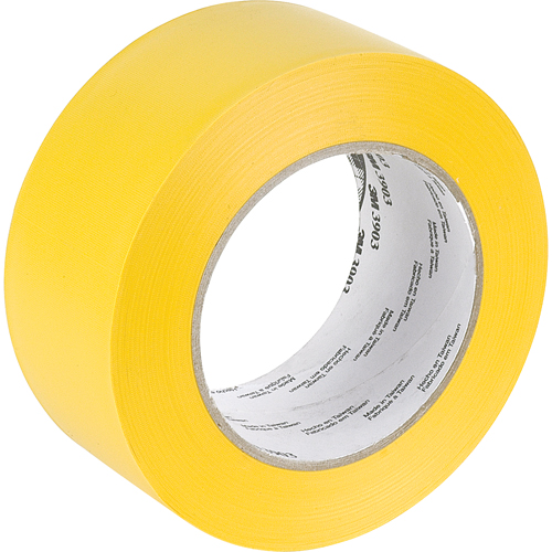 Rubans adh&eacute;sifs en vinyle 3903, 50 mm (2") la x 45,5 m (149,25') lo, 6,3 mils, Jaune Planification Entrepots Molloy