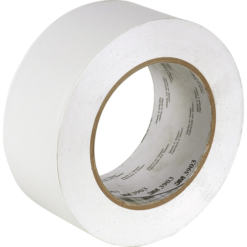 Rubans adh&eacute;sifs en vinyle 3903, 50 mm (2") la x 45,5 m (149,25') lo, 6,3 mils, Blanc Planification Entrepots Molloy