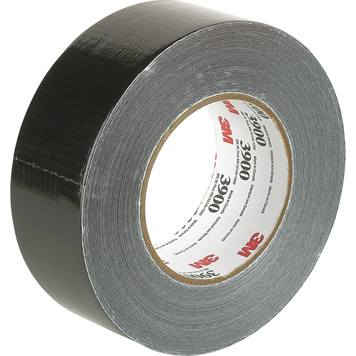 Economy Grade Coloured Duct Tape 3900, 8 mils, Black, 48 mm (2") x 55 m (180') Planification Entrepots Molloy