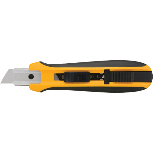 Five-Position Safety Knife, 18 mm, Silver, Rubber Handle Planification Entrepots Molloy
