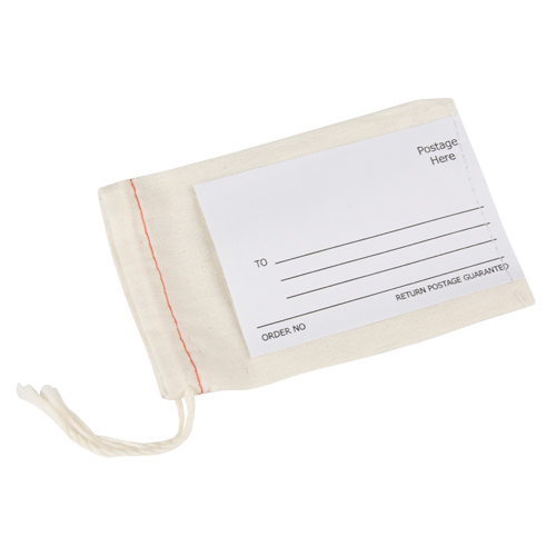 Sacs postaux en tissu avec &eacute;tiquette Planification Entrepots Molloy