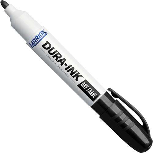 Marqueurs &agrave; essuyage &agrave; sec Dura-Ink, Noir, Pointe Ronde Planification Entrepots Molloy