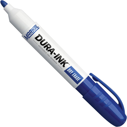 Marqueurs &agrave; essuyage &agrave; sec Dura-Ink, Bleu, Pointe Ronde Planification Entrepots Molloy