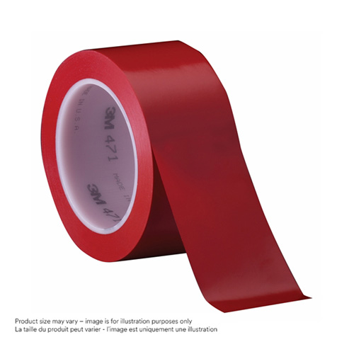 471 Vinyl Tape, 38 mm (1-1/2") W x 32.9 m (108') L, 5.3 mils, Red Planification Entrepots Molloy
