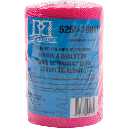 Corde pour maçon/ligne de craie, 525', Nylon Planification Entrepots Molloy