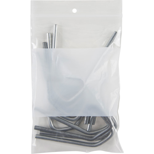 Sacs en poly avec espace inscriptible blanc, Refermable, 6" x 4", 2 mils Planification Entrepots Molloy