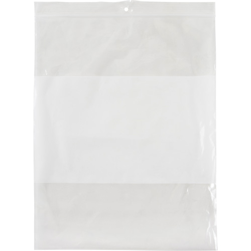 Sacs en poly avec espace inscriptible blanc, Refermable, 10" x 8", 2 mils Planification Entrepots Molloy