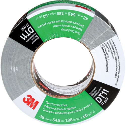 DT11 Heavy-Duty Duct Tape, 11 mils, Silver, 48 mm (2") x 55 m (180') Planification Entrepots Molloy