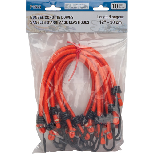 Bungee Cord Tie Downs, 12" Planification Entrepots Molloy