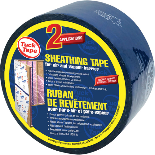 Contractors Sheathing Tape, 60 mm (2-3/8") x 55 m (180.4'), Blue Planification Entrepots Molloy