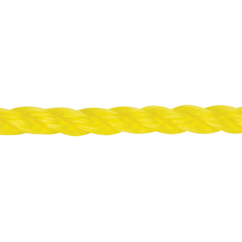 3/8" Braided Yellow Rope, Polypropylene, 630' Planification Entrepots Molloy