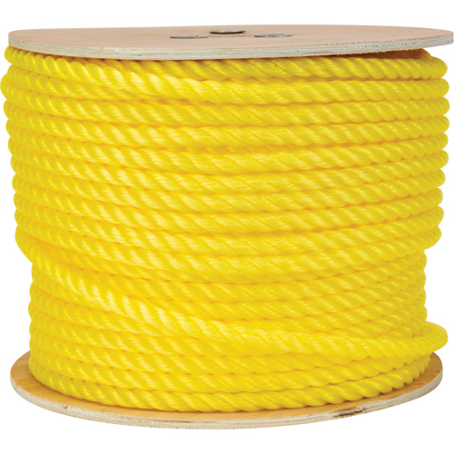 1/2" Braided Yellow Rope, Polypropylene, 335' Planification Entrepots Molloy