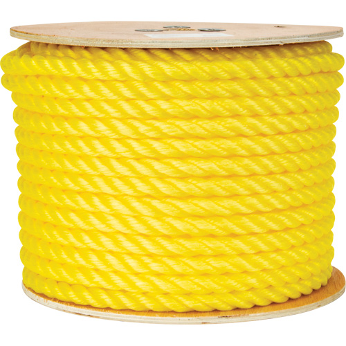 5/8" Braided Yellow Rope, Polypropylene, 200' Planification Entrepots Molloy