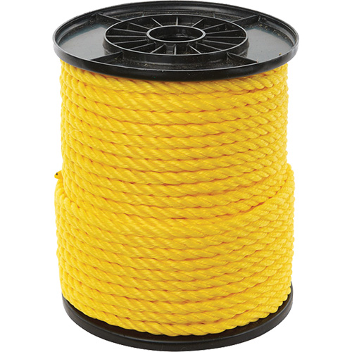 Corde torsad&eacute;e jaune &agrave; trois brins 3/8", Polypropyl&egrave;ne, 250' Planification Entrepots Molloy
