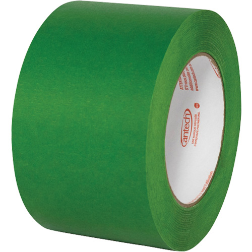 Premium Safe Tack Masking Tape, 72 mm (2-83/100") x 55 m (180.44'), Green Planification Entrepots Molloy