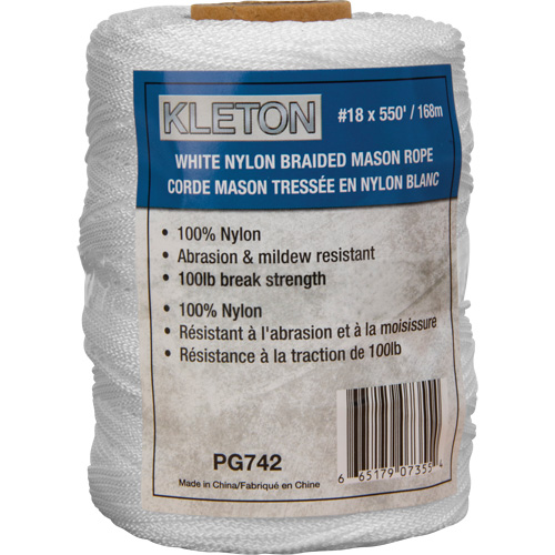 #18 Braided Mason Rope, Nylon, 550' Planification Entrepots Molloy