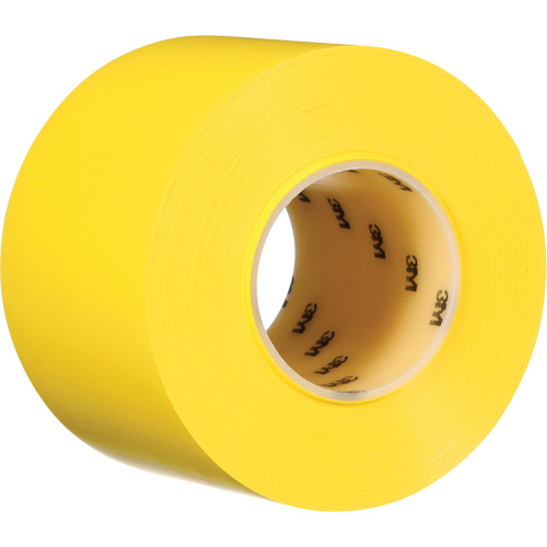Durable Floor Marking Tape 971, 4" x 108', Vinyl, Yellow Planification Entrepots Molloy