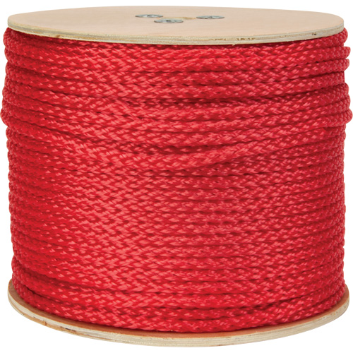 Corde rouge tress&eacute;e, Polypropyl&egrave;ne, 500' Planification Entrepots Molloy
