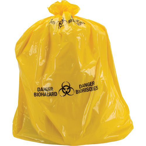 Waste Bags, Bio-Hazard, 38" L x 30" W, 2 mils Planification Entrepots Molloy