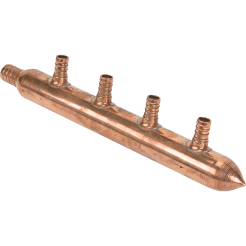 Four Branch Manifold, 3/4" Dia., Copper Planification Entrepots Molloy