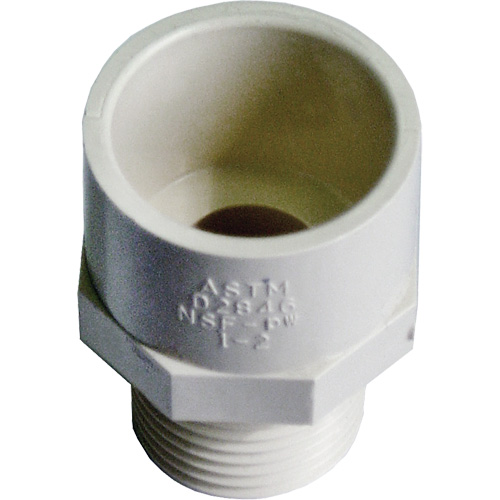 Adaptateur r&eacute;ducteur m&acirc;le, Noeud x MPT, 1/2" x 3/4" dia., PVC-C Planification Entrepots Molloy