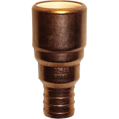 Adaptateur de tuyau, Embout femelle x PEX cannel&eacute;, 3/4" dia., Cuivre/PVC-C Planification Entrepots Molloy
