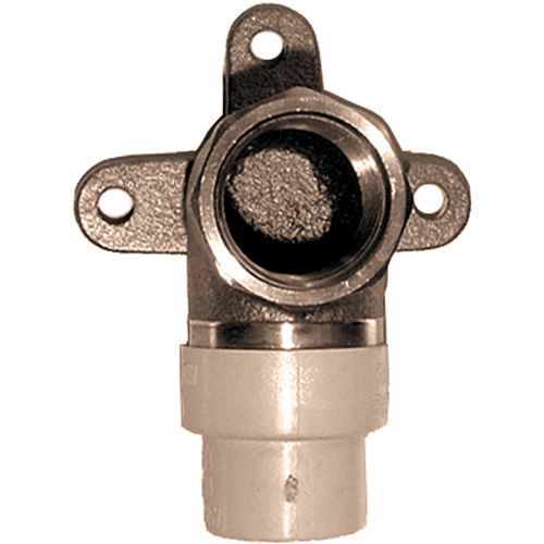 One-Piece 90° Drop Ear Elbow, Hub x FPT, Brass/CPVC, 3/4" Planification Entrepots Molloy