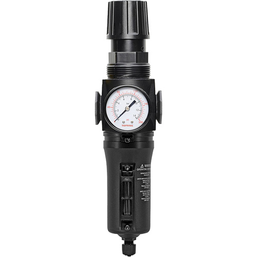 Manual Drain Filter/Regulator with Metal Bowl Modulair 300, 1/4" NPT, 250 PSI, 5.1 fl. oz. Capacity Planification Entrepots Molloy