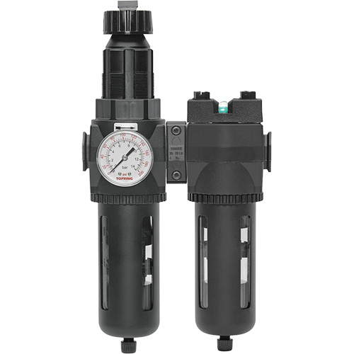 Manual Drain Filter, Regulator & Coalescing Filter with Standard Bowl Modulair 400, 1/4" NPT, 150 PSI, 9.1 fl. oz. Capacity Planification Entrepots Molloy