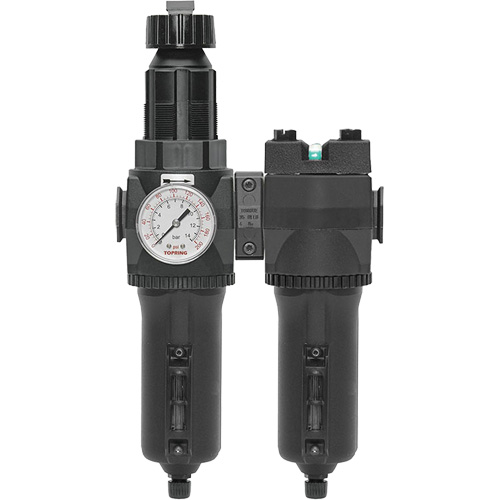 Manual Drain Filter, Regulator & Coalescing Filter with Metal Bowl Modulair 400, 1/4" NPT, 200 psi, 9.1 fl. oz. Capacity Planification Entrepots Molloy