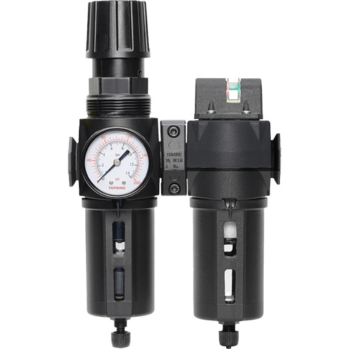 Filter/Regulator & Coalescing Filter Modulair 300 with Standard Bowl & Manual Drain, 3/8" NPTF, 150 PSI, 5.12 fl. oz. Capacity Planification Entrepots Molloy