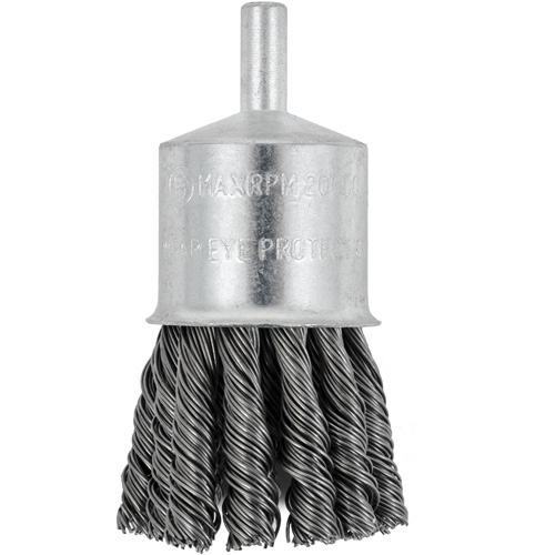 Brosse &agrave; embouts &agrave; fils nou&eacute;s torsad&eacute;s mont&eacute; sur mandrin, 1-1/8" dia. x 1/4" arbre Planification Entrepots Molloy