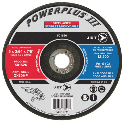 POWERPLUS&reg; Cut-Off Wheel, 4-1/2" x 3/64", 7/8" Arbor, Type 1, 13300 RPM Planification Entrepots Molloy