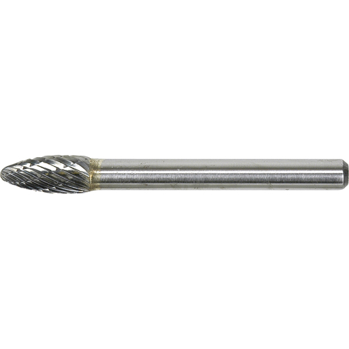 Solid Carbide Burr, SH-1, 1/4" Dia., 1/4" Shank, 5/8" Depth of Cut Planification Entrepots Molloy
