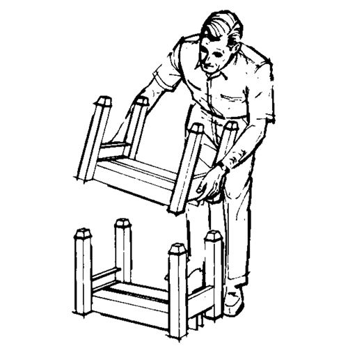 Supports empilables mobiles, 12" la x 16" p, Capacit&eacute; de 2500 lb Planification Entrepots Molloy