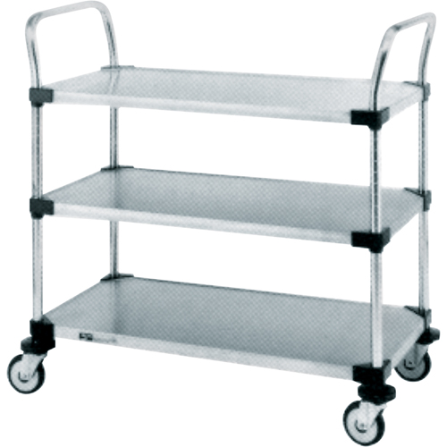 Chariots utilitaires pour service r&eacute;gulier, 3 Tiers, 24" la x 39" h x 24" p, Capacit&eacute; 500 lb Planification Entrepots Molloy