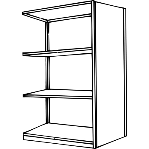 Interlok Shelving Unit, Steel, Boltless, 800 lbs. Capacity, 36" W x 76" H x 24" D Planification Entrepots Molloy
