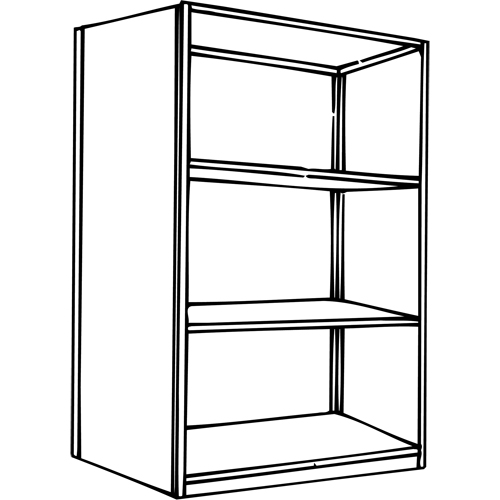 Interlok Shelving Unit, Steel, Boltless, 800 lbs. Capacity, 36" W x 76" H x 24" D Planification Entrepots Molloy